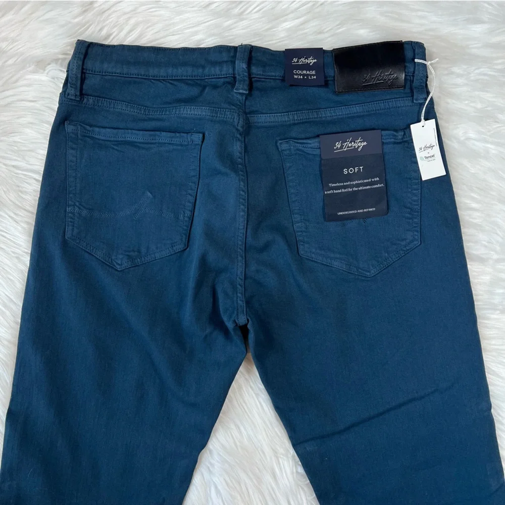 NWT 34 Heritage Courage Straight Leg‎ Pants in Petrol Comfort